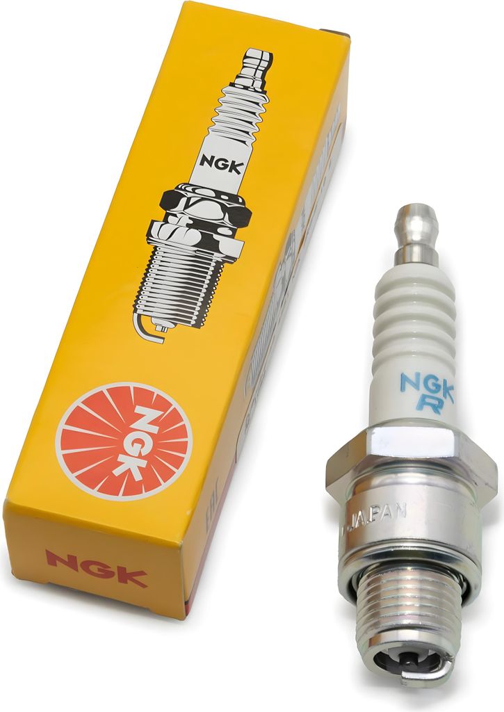 Zündkerzen Set NGK 4x BR9HS-10 Zündkerze entstört, 12,7mm Kurzgewinde Ø 14,0mm Hex 20,8mm, Elektrodenabstand 1,00mm, Wärmewert 9, 4551