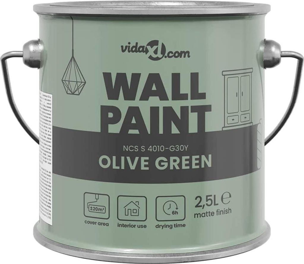 vidaXL Wandfarbe Grün 16,5 x 16,5 x 16 cm Wanddruck