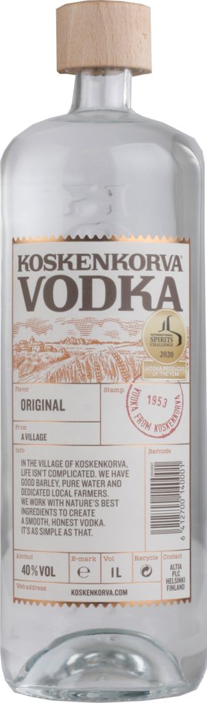 Koskenkorva Vodka 1000ml 40% Vol.