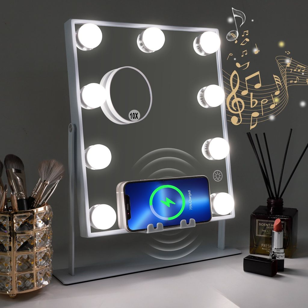 VANITII Schminkspiegel mit Beleuchtung 25 x 30cm LED Produktbild 