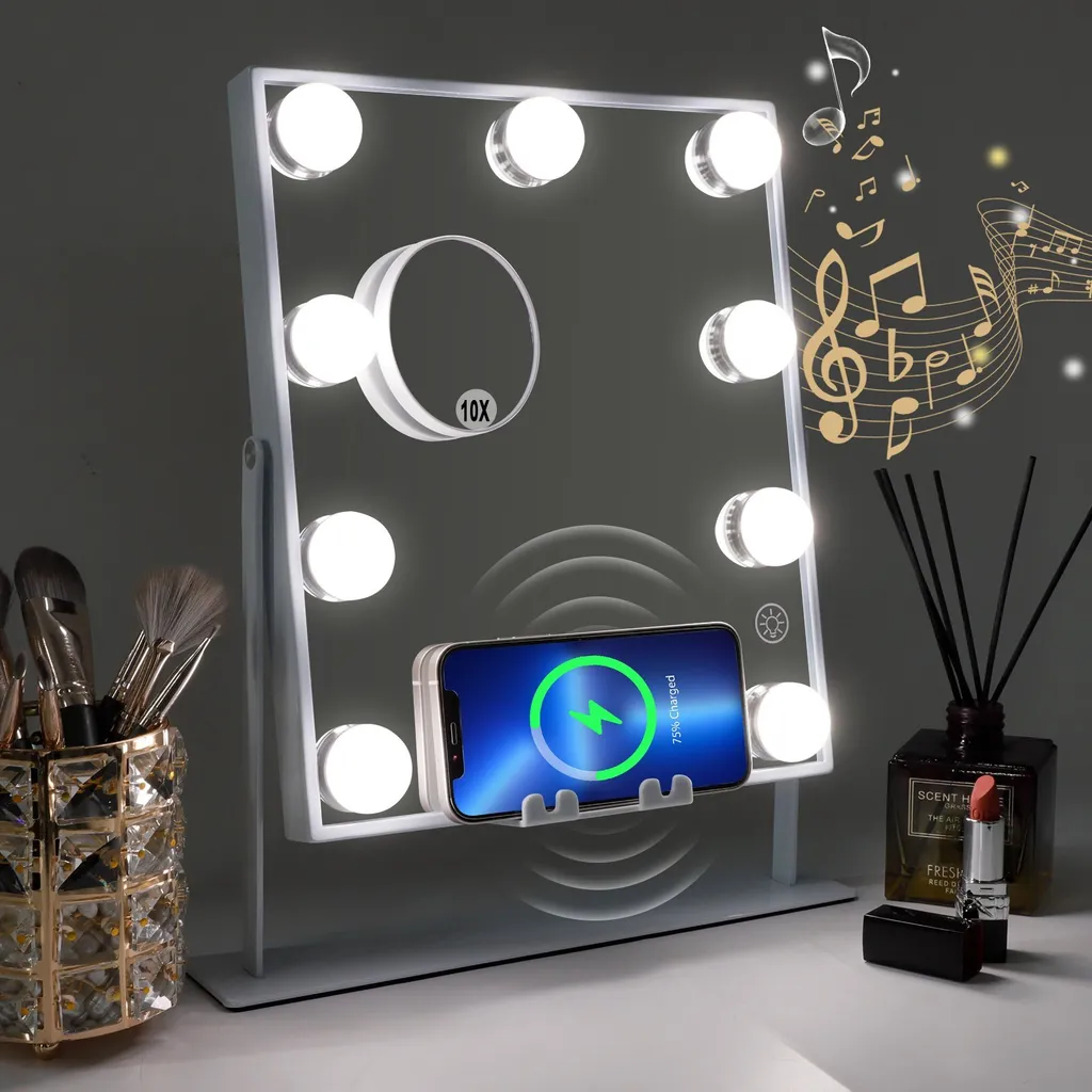Specchio Trucco Hollywood VANITII LED Bluetooth - Luce Makeup Professionale