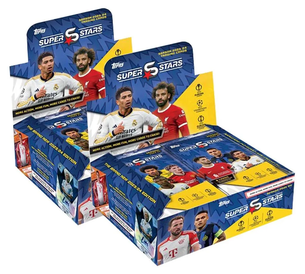 Booster Topps UCL Superstars 2023/24 : évitez les doubles avec 2 displays