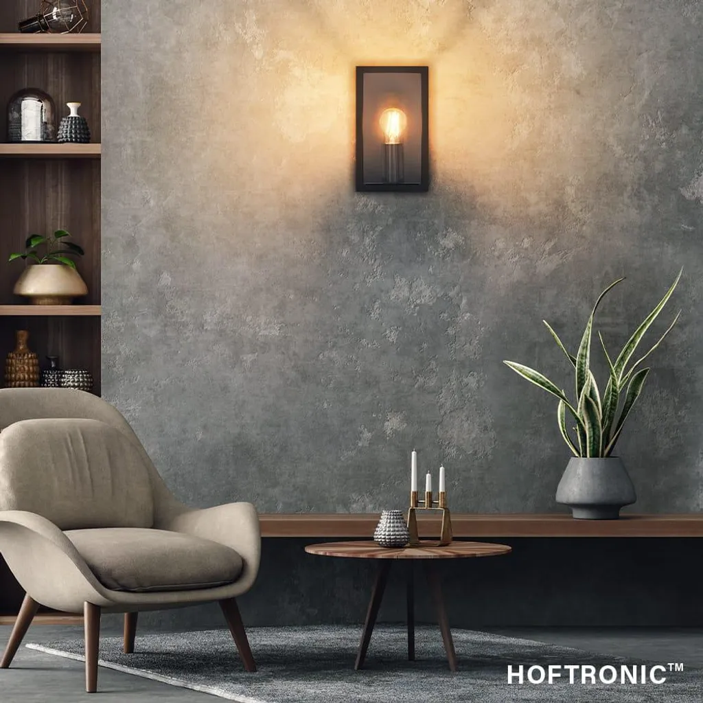 Applique murale LED 8W IP44 E27 Noir Dimmable HOFTRONIC pour extérieur - 3