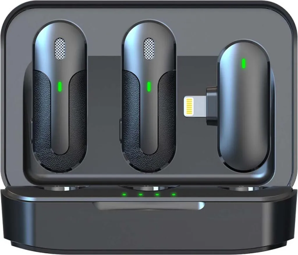 Double Micro sans Fil Devia ENC Lightning Noir pour iPhone et iPad - 4
