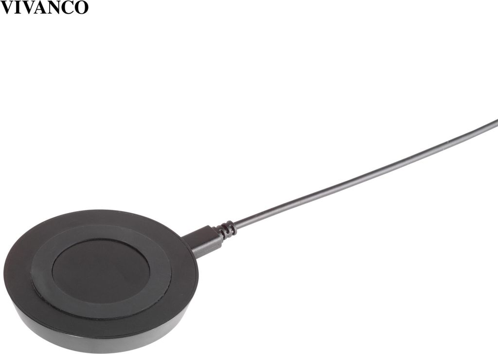 VIVanco QI Ladestation 5W - Hochwertige Induktive Ladestation mit Micro USB Kabel und LED Funktionsleuchte, QI , Überladungs- und Kurzschluss-Sc...