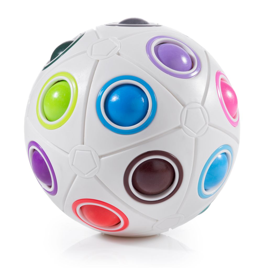 NEU Magic Cube Würfel Ball Toy Spielzeug Lernspielzeug Regenbogen Fußball Gift 