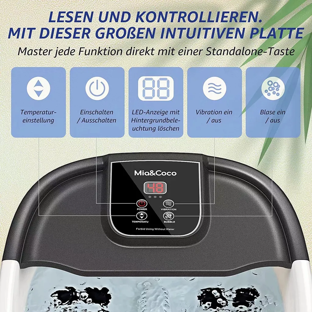 Baignoire pour les pieds électrique avec fonction massage relaxante - 3