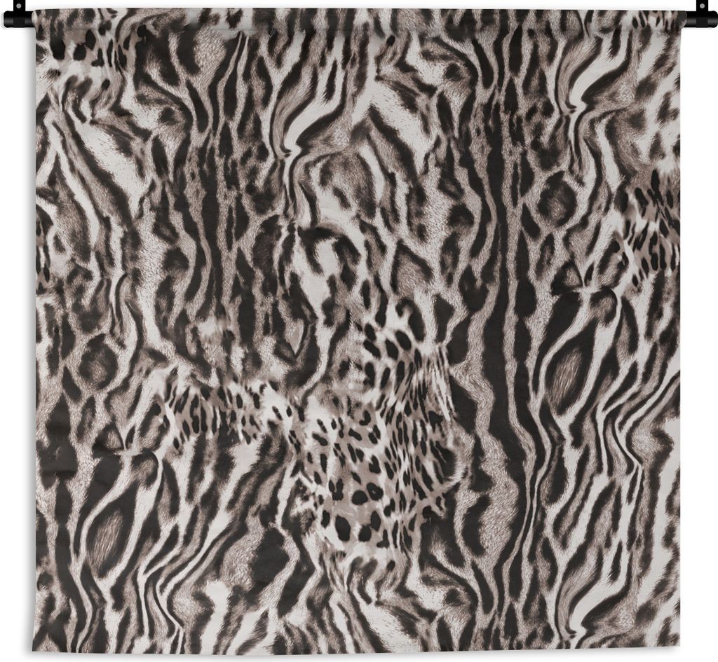 MuchoWow Wandteppich Wandbehang Panther Druck - Formen - Braun 150x150 cm Tapisserie Dekoration Wandtuch - Wohnaccessoires - Modernes