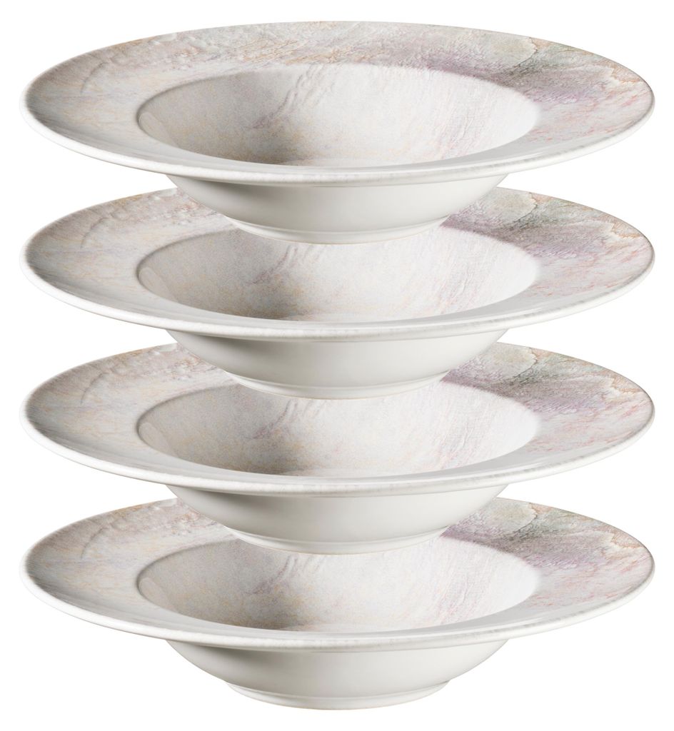 Pastateller-Set, Steinzeug Pastateller-Set, Steinzeug Aquarellia Mäser