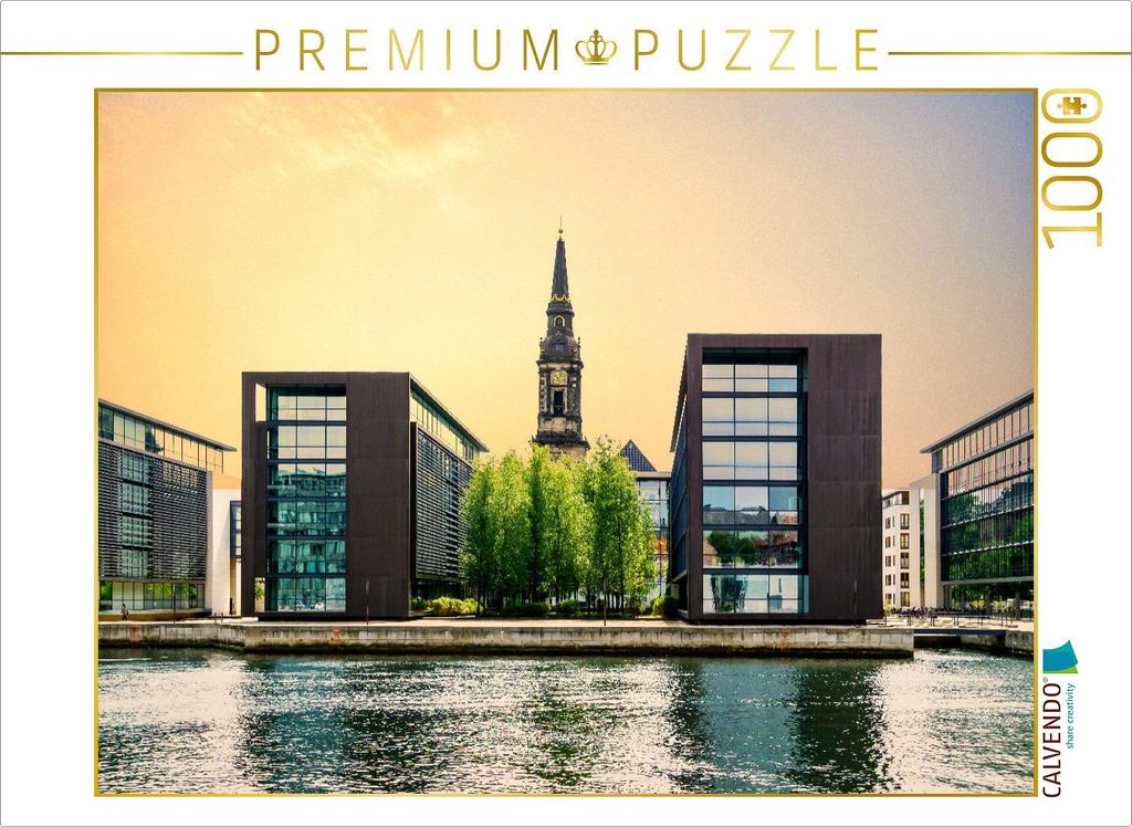 CALVENDO Puzzle Hafen von Kopenhagen | 1000 Teile Lege-Größe 64x48cm Foto-Puzzle für glückliche Stunden