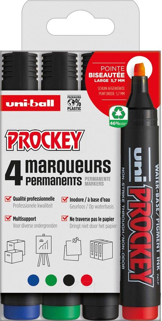 uni-ball Permanent-Marker PROCKEY PM126/4 PF 4er-Etui