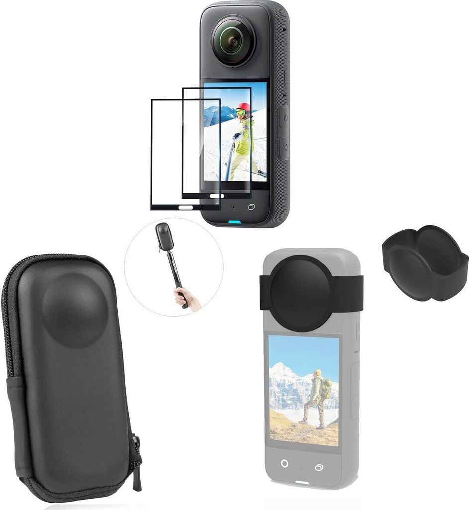 Kamera Schutz Hülle Set für Insta360 X3 Linse Case Cover Silikon Tasche Folie