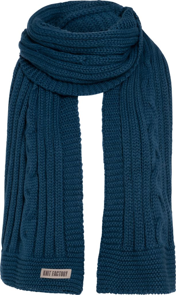 Knit Factory Elin Schal - Petrol - 200x50 cm
