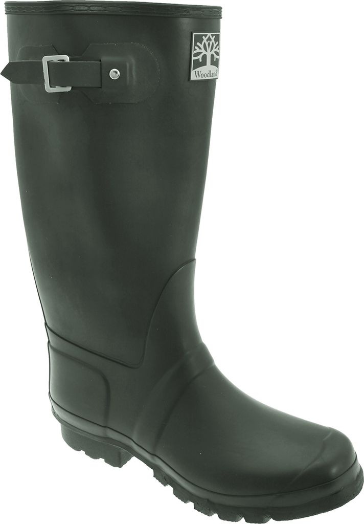 Woodland Uni Gummistiefel mit Schnalle, weite Passform DF980 (42 EU) (Grün)