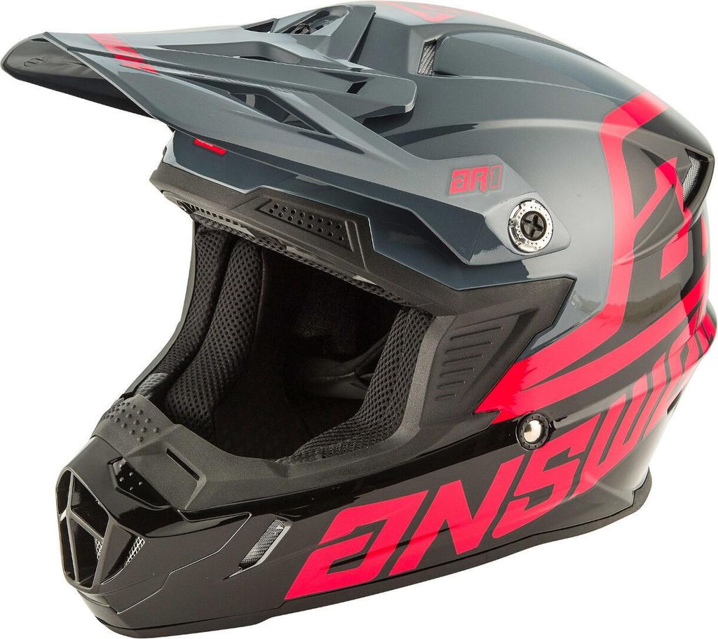 Answer AR-1 Voyd Motocross Helm, schwarz/pink, XL (61/63)
