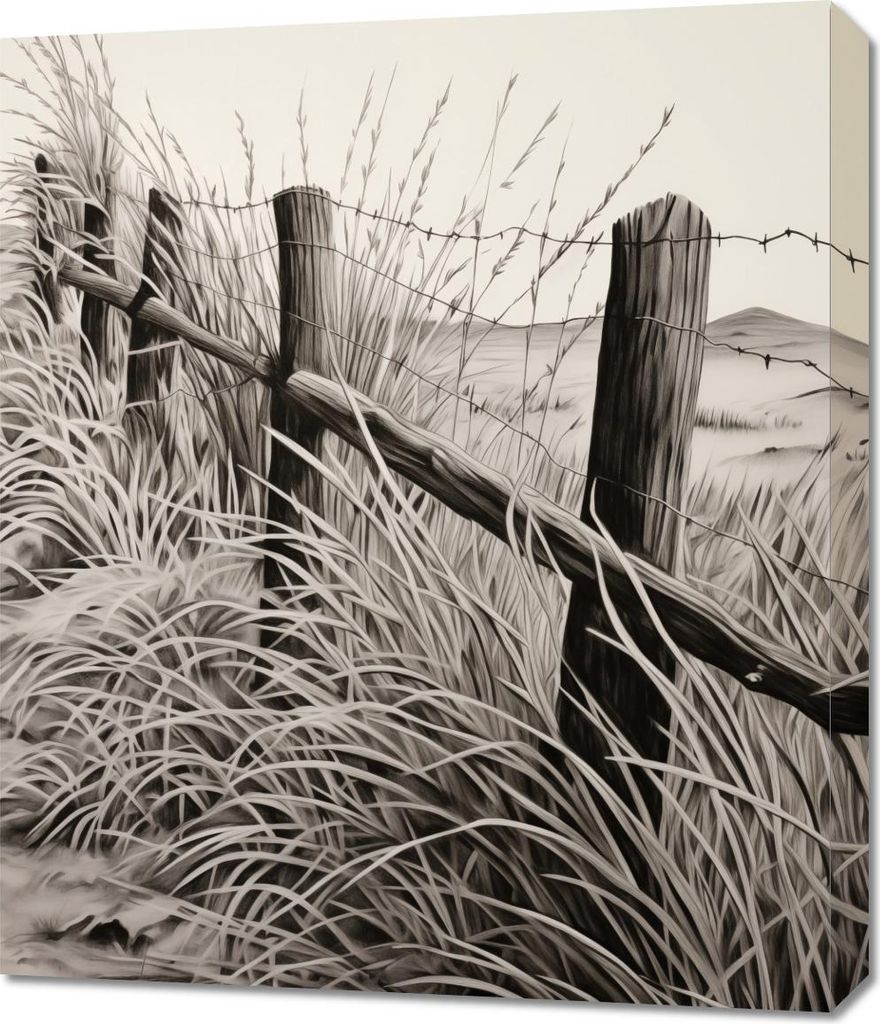 Bild 60x70cm Geräusche und Flüstern des Landzauns