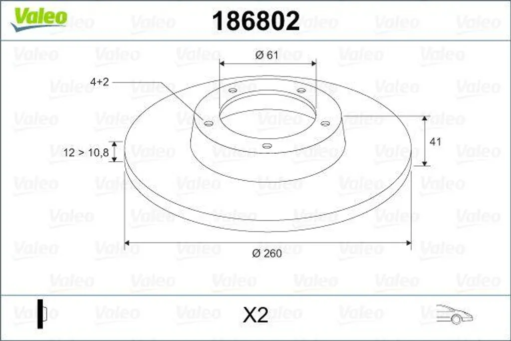 Disque de frein avant haute performance pour Renault Twingo et Sandero