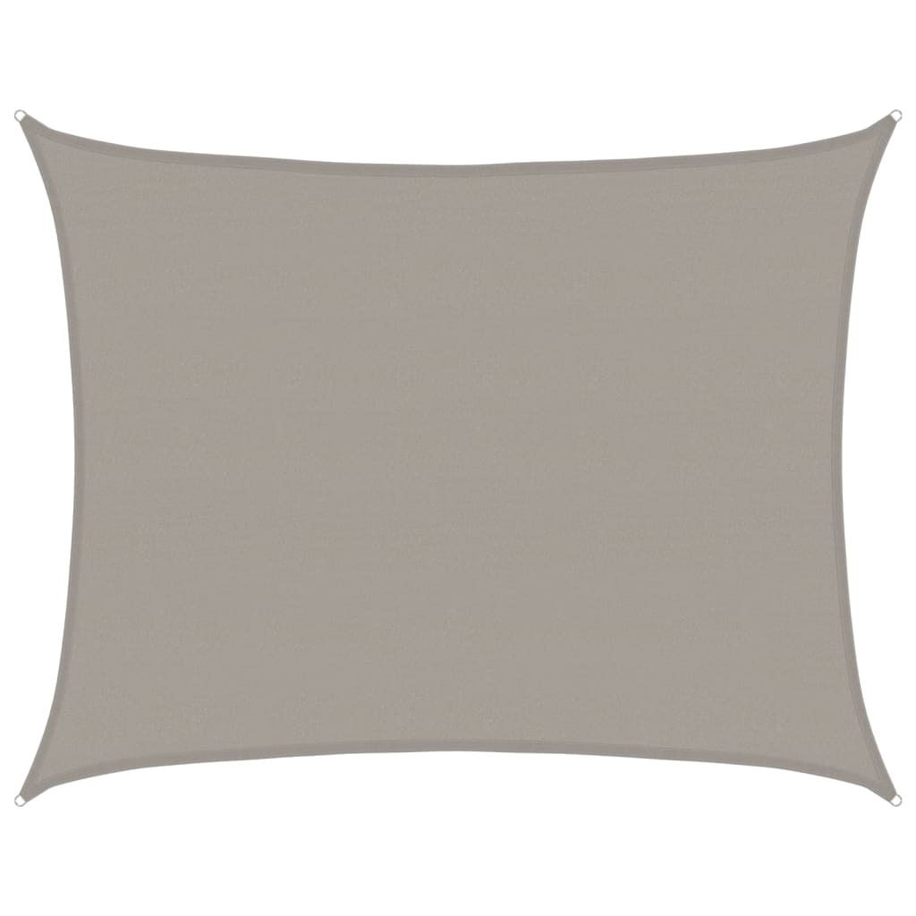 vidaXL Sonnensegel 160 g/m² Rechteckig Hellgrau 6x7 m HDPE