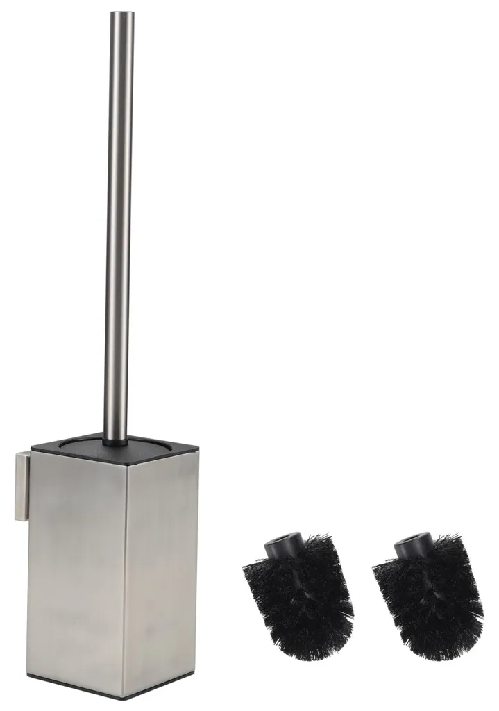 Porte-brosse WC mural pour gain de place - Nickel Brossé Inox 304 de Qualité