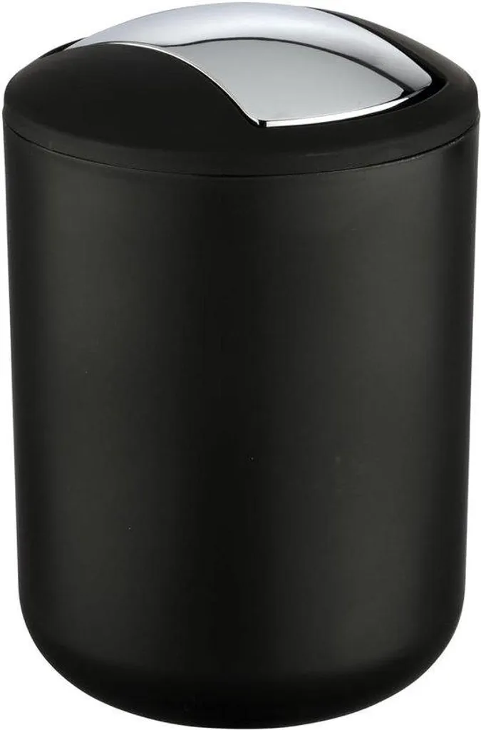 Mini poubelle de table noire 2 litres pour salle de bain et cosmétiques