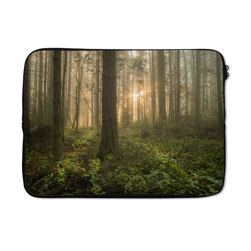 MuchoWow Laptop Hülle 13 Zoll Wald - Sonne - Licht Laptoptasche - Laptophülle - Sleeve - Rundumschutz