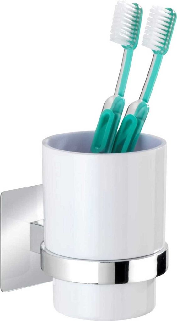 WENKO Zahnputz Becher QUADRO Bürsten Pasta Halter ohne Produktbild 