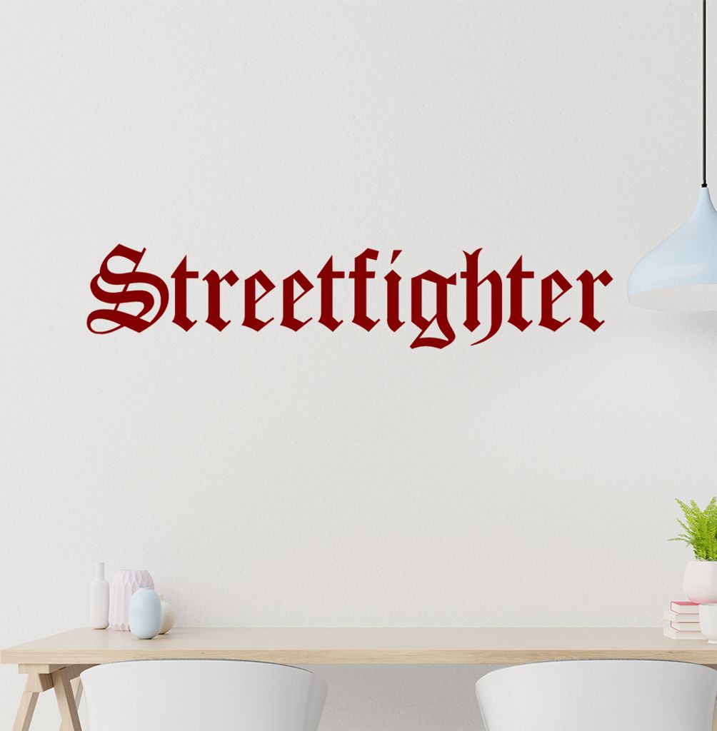 Streetfighter old Wandtattoo in 6 Größen - Wandaufkleber Wall Sticker - Dekoration, Küche, Wohnzimmer, Schlafzimmer, Badezimmer
