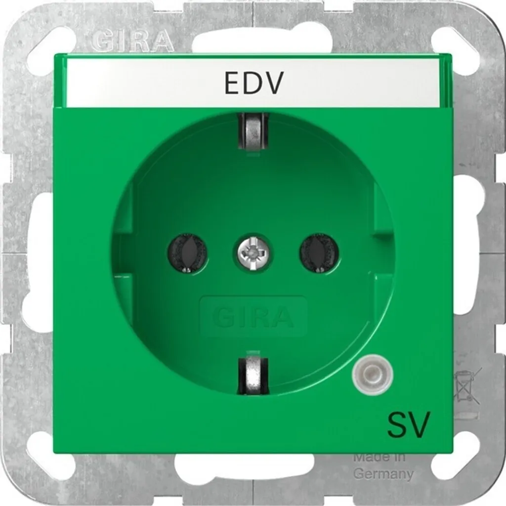 Prise Gira SCHUKO GN 4452107 : Connecteur Enfichable Vert de Qualité