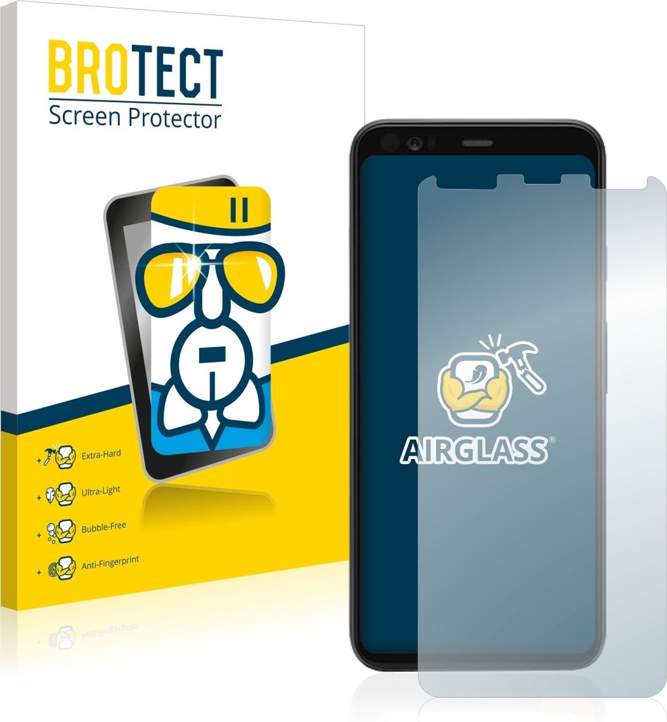 BROTECT Schutzglas für Google Pixel 4 Schutzfolie Panzer Folie Glas Display Schutz klar
