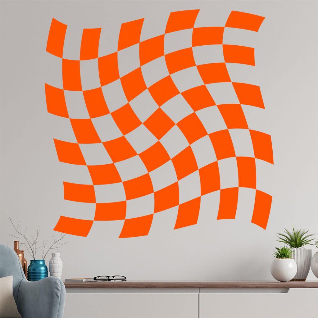 Karo verdreht Wandtattoo in 6 Größen - Wandaufkleber Wall Sticker - Dekoration, Küche, Wohnzimmer, Schlafzimmer, Badezimmer