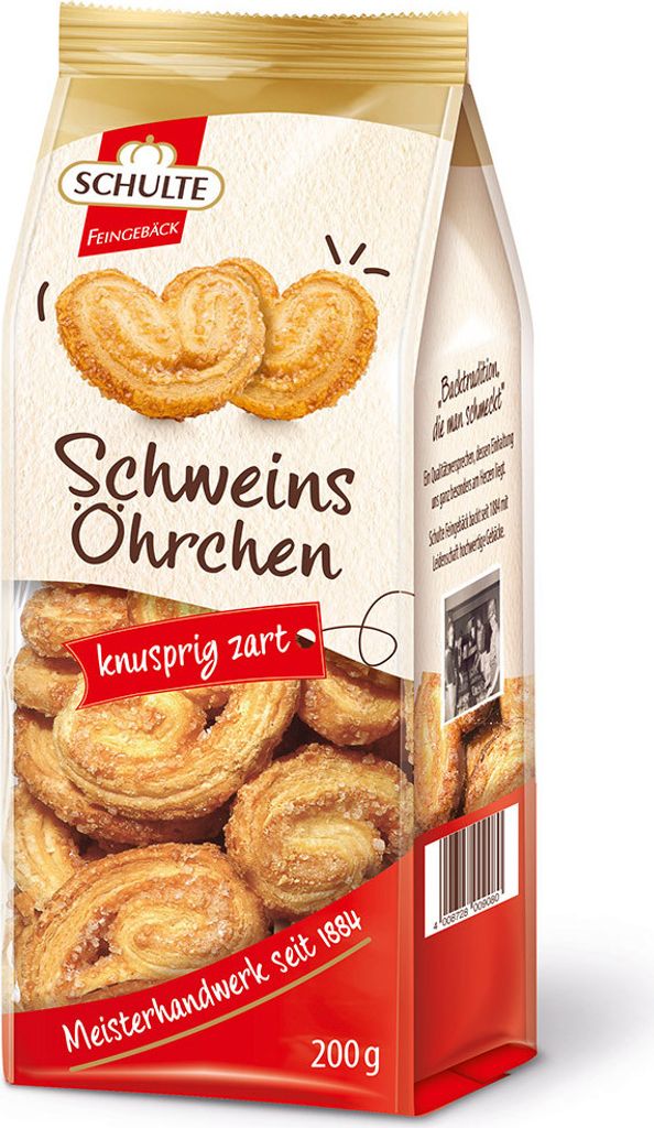 Blätterteig-Gebäck SCHWEINSÖHRCHEN von Schulte, 200g