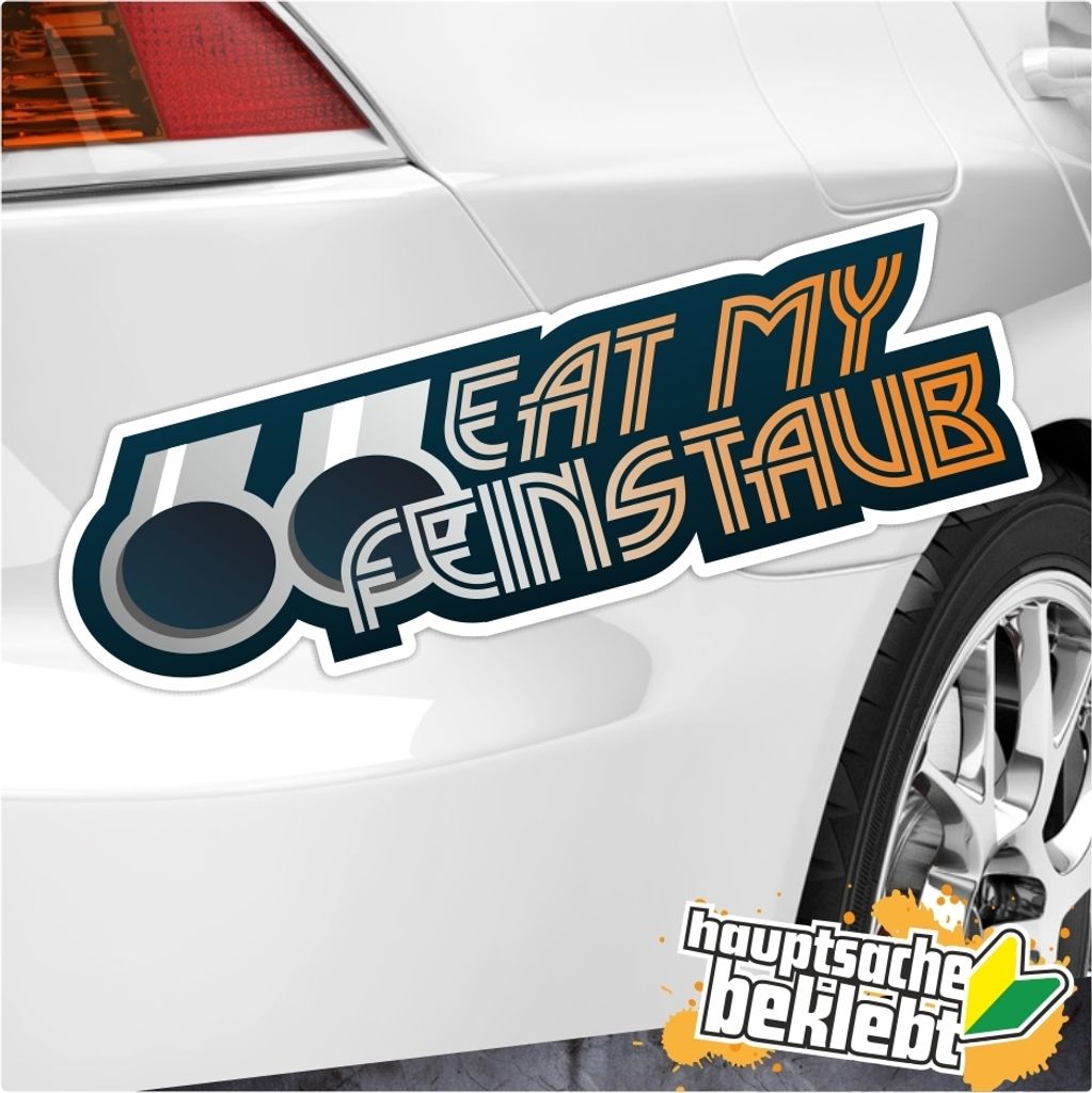 Kiwistar - Autoaufkleber - Eat My Feinstaub Aufkleber - 18 x 11 cm - für Auto, Laptop, Fahrrad, LKW, Motorrad Aufkleber mehrfarbig Sticker Decal