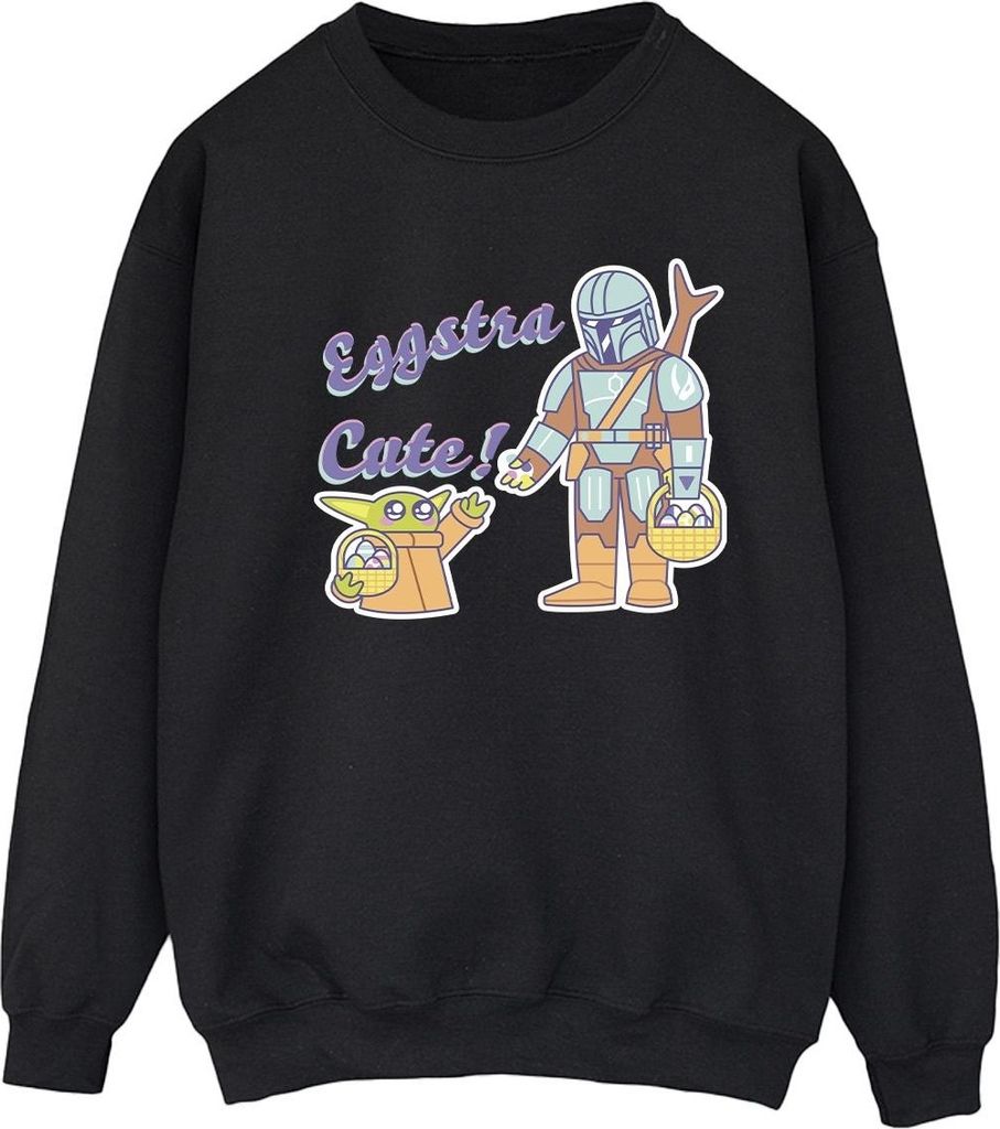 Star Wars - "The Mandalorian Eggstra Cute" Sweatshirt für Damen BI39877 (L) (Schwarz)
