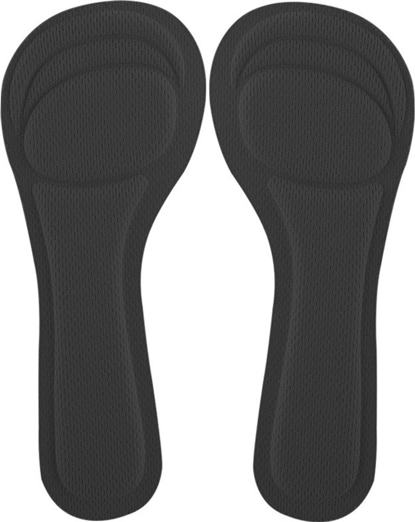 INF Schwamm 3/4 Einlegesohlen für hohe Schuhe & Sandalen (2 Paar) Schwarz
