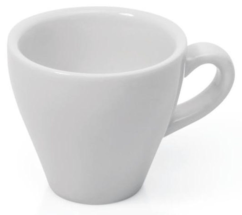 6x Espresso Tasse Obertasse Italia 90 ml weiß, Porzellan Produktbild 