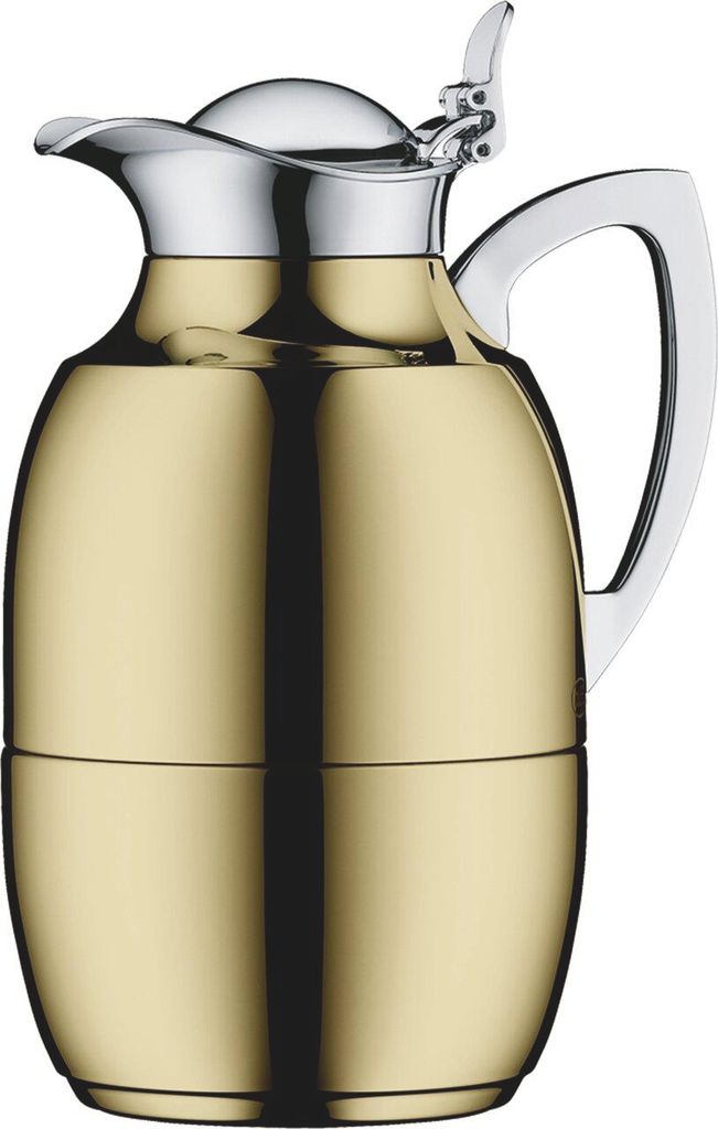 alfi Isolierkanne JUWEL 1,0 Liter Edelstahl gold/silber Produktbild 