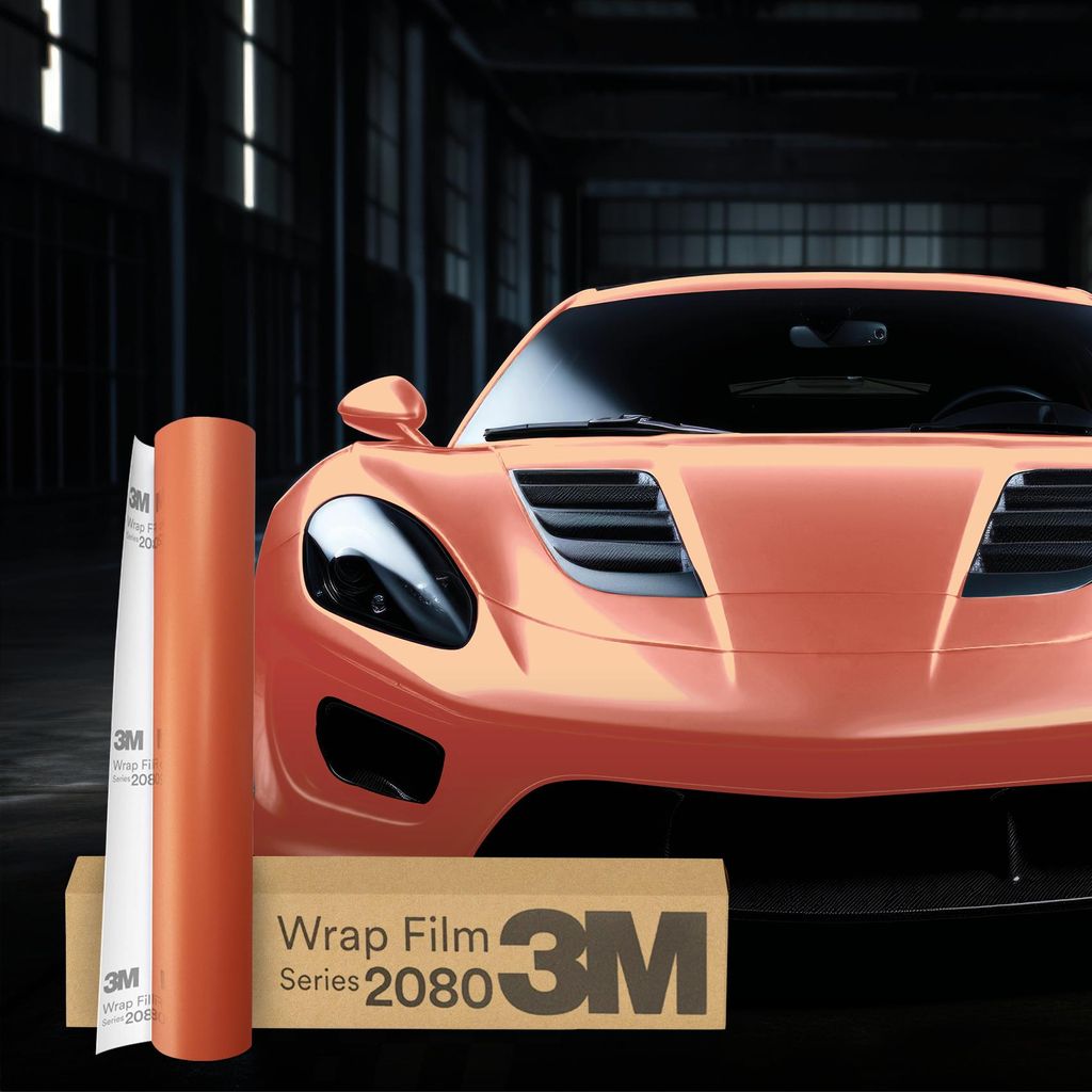 3M Wrap Film Series 2080 Car Wrapping Folie 30x152 cm SP213 Satin Flip Electric Coral – Autofolie mit Luftkanälen für Auto Motorrad Boot