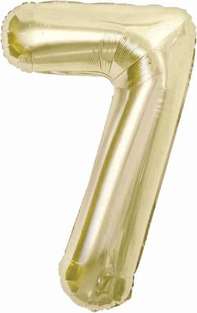 Pallone in foil, numero 7, oro, champagne, 85 cm Immagine del prodotto 