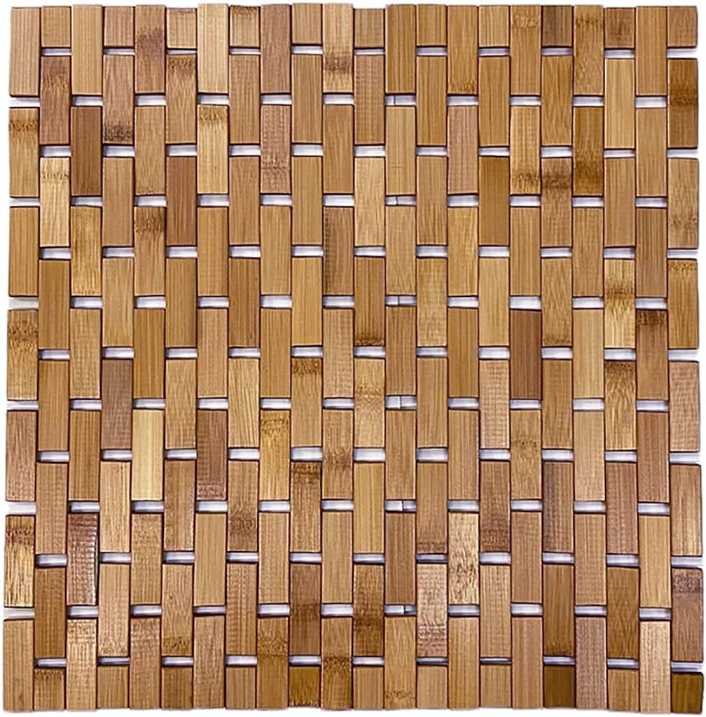 Tendance Badematte braun Bambus 45x45x2 cm Badezimmer Produktbild 