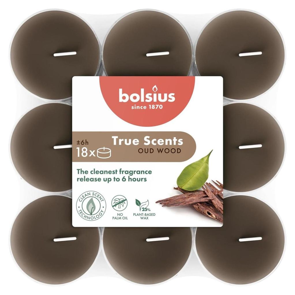 Bougies à réchaud parfumées, Oud Wood, True Scents, Image du produit 