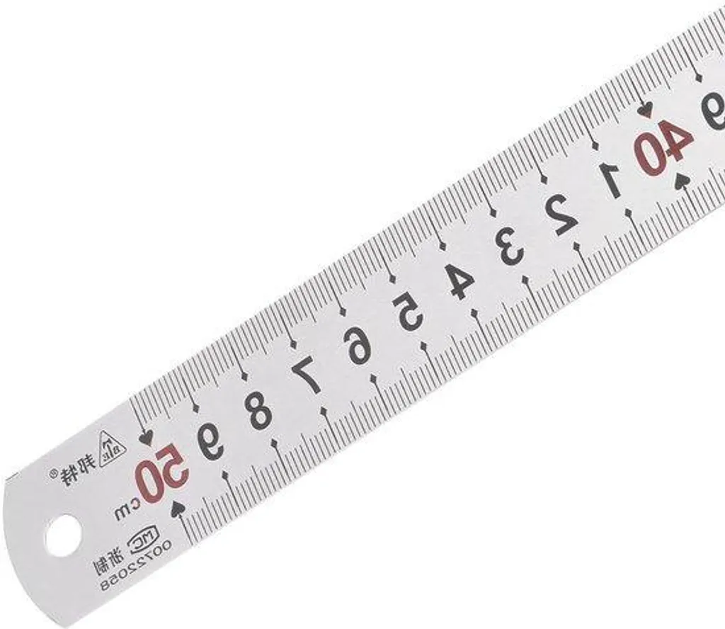 Règle 50 cm double étagère en aluminium pour lecture de plans de mesure