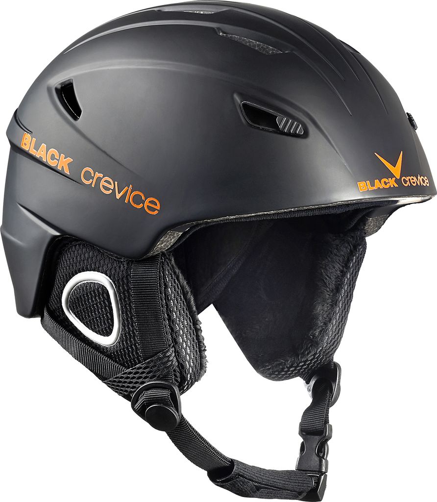 BLACK CREVICE Casco Da Sci E Snowboard Kitzbühel, Regolabile, Con Aerazione, Colore Nero, Taglia Media