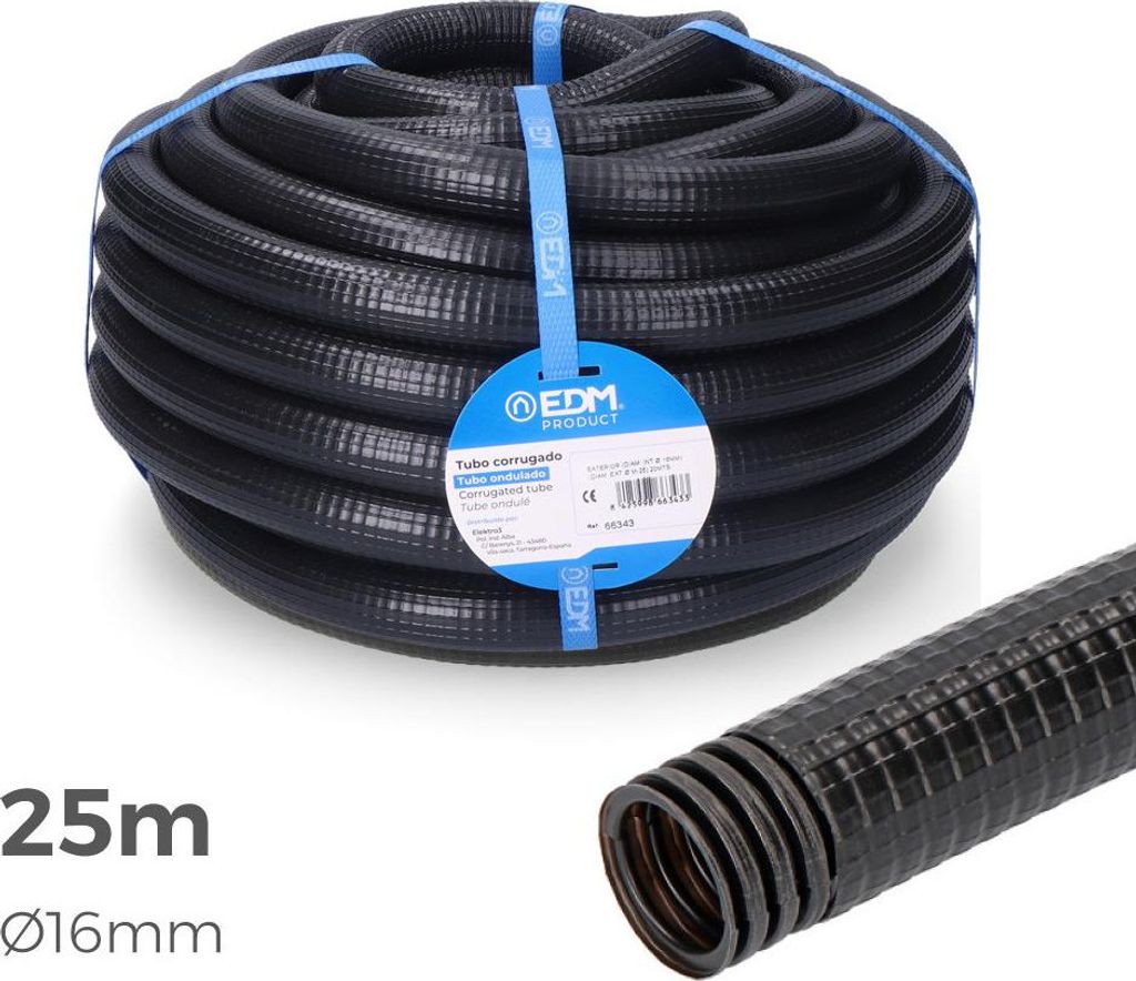 Gaine Préfilée Extérieure 16mm Protection Câbles Extérieurs Image du produit 