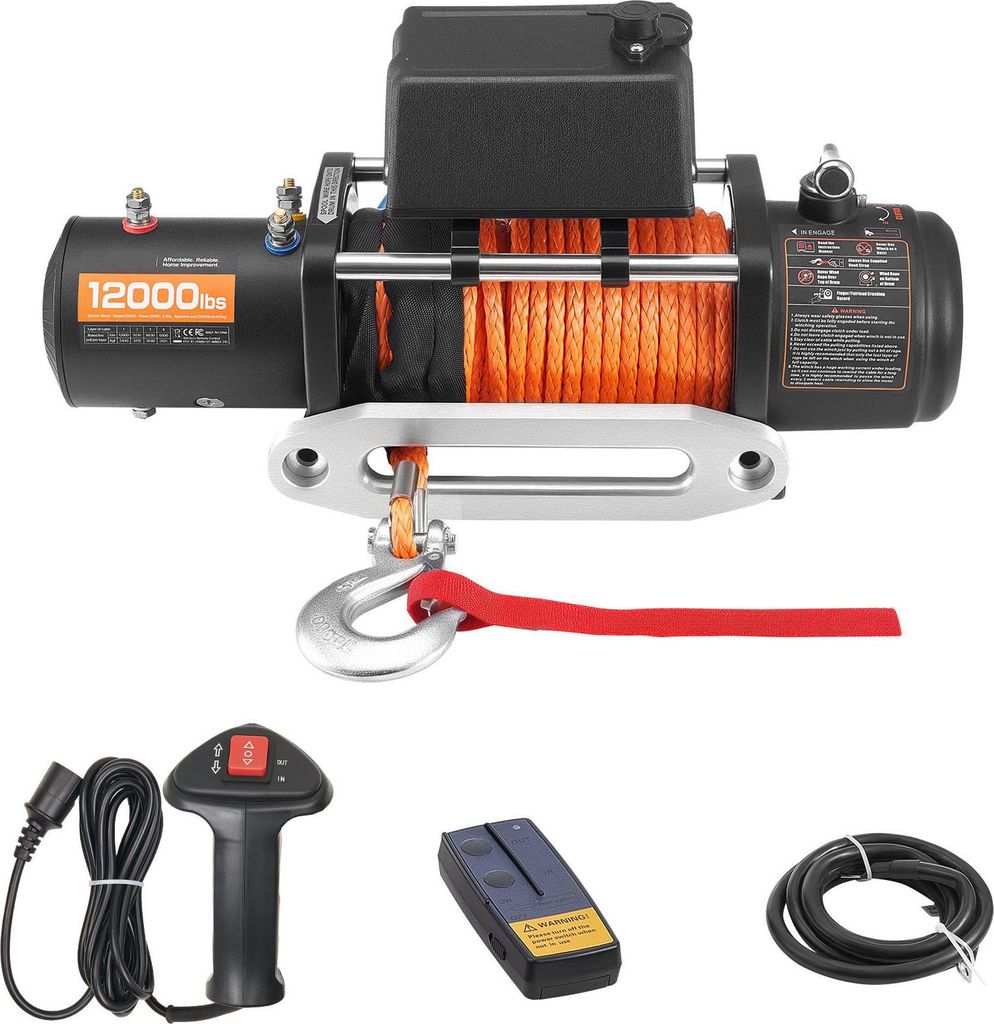 SucceBuy Elektrický lanový navijak, 5400 kg, 12 V DC Obrázok produktu 