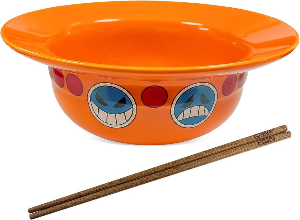Einzelne Kom Ace Ramenkom - Essstäbchen - Strohhut - Ramenkom Anime One Piece - Anime-Fans - Geschenk