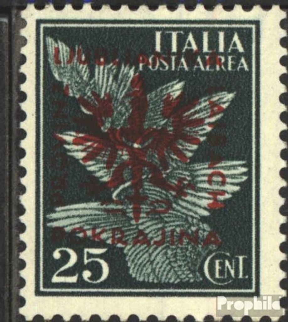 Briefmarken Laibach (Dt.Bes.2.WK.) 1944 Mi 21 mit Falz Aufdruckausgabe