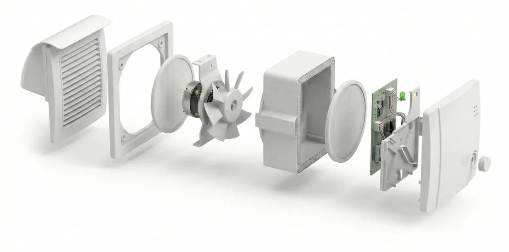 Éliminez l'humidité avec le Ventilateur Limodor ECom 60/15 Temporisé TZ