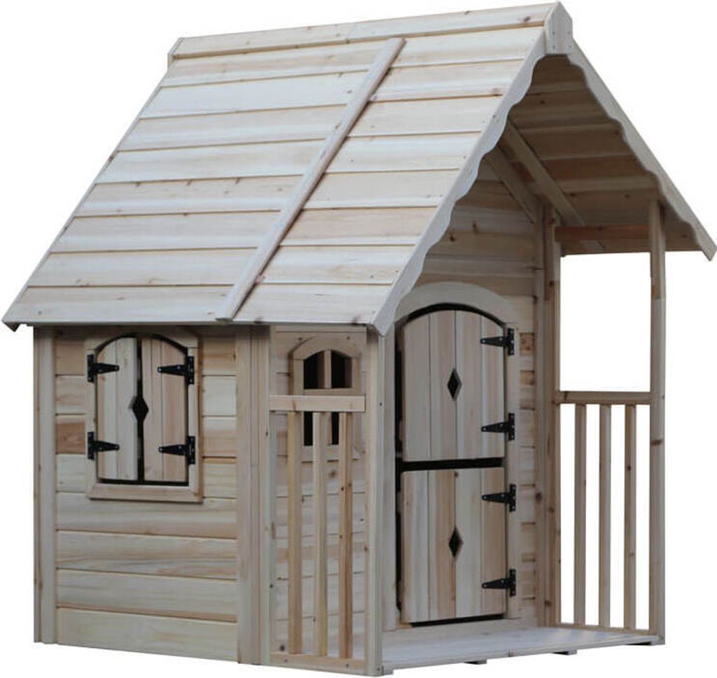 HOME DELUXE Spielhaus KIMI – Natur | Holz-Kinderhaus für Garten & Outdoor-Spielspaß
