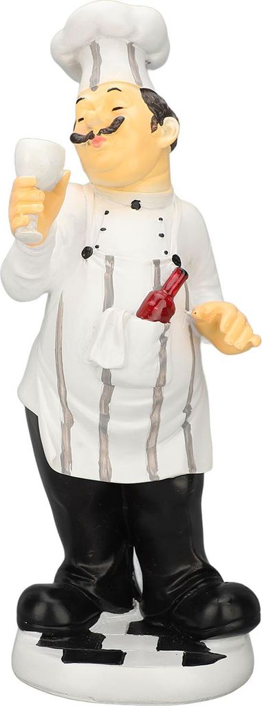 Französische Koch-Statue, Kunstharz, dekorative Mini-Figur Produktbild 