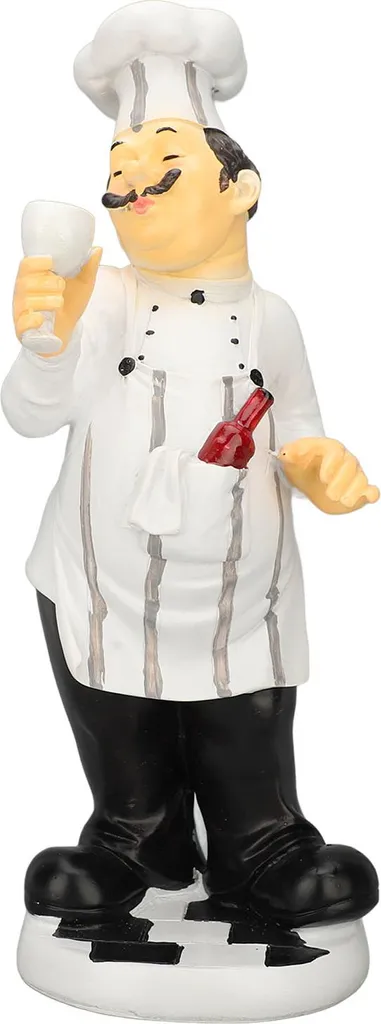 Figurine de cuisinier français, décoration de table en résine haute